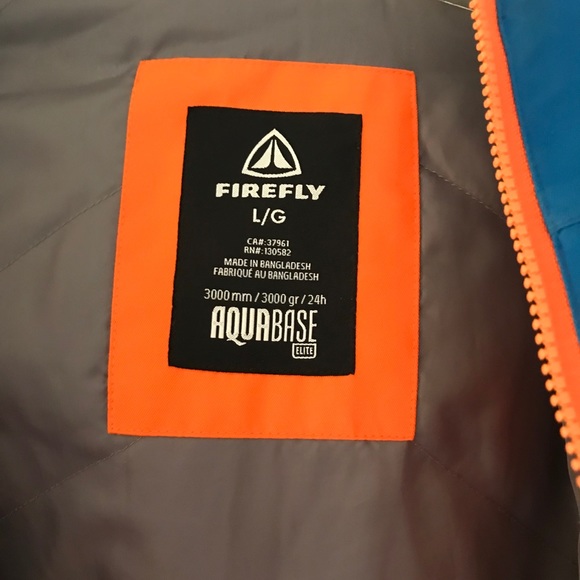 Firefly ski coat, orang/blue, youth large - Picture 5 of 7